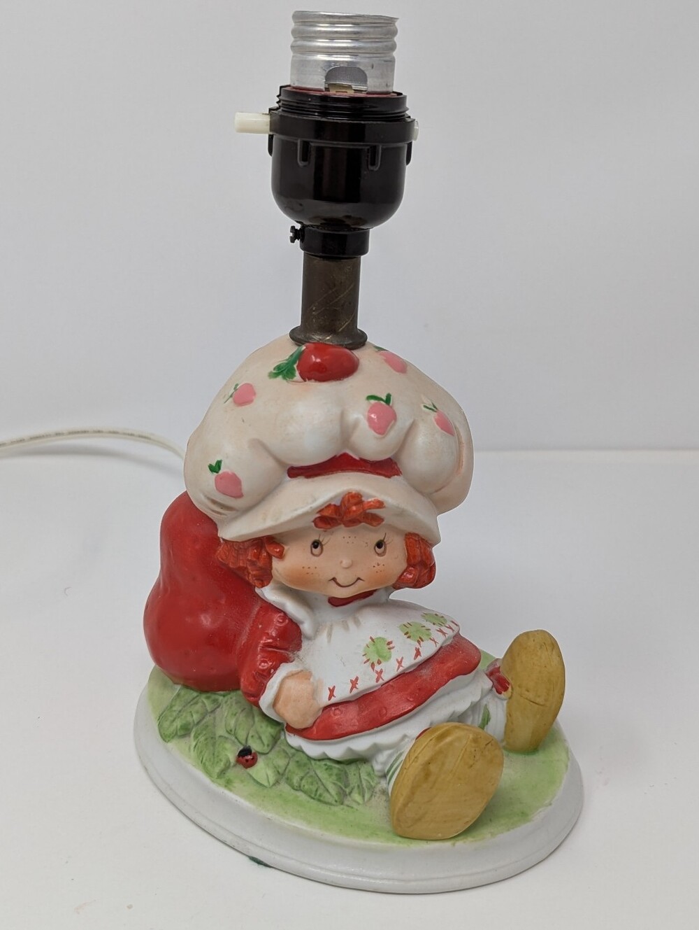 Strawberry Strawberry Shortcake Ceramic Lamp Base Vintage Works